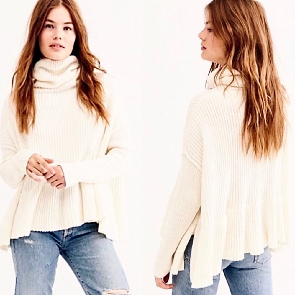 Free People Layer Cake Sweater in Coconut Cream
